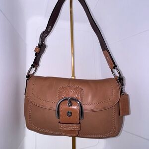 Coach Bags Soho Saddle Handbag Leather Color: Camel Creed # D1063-F13105